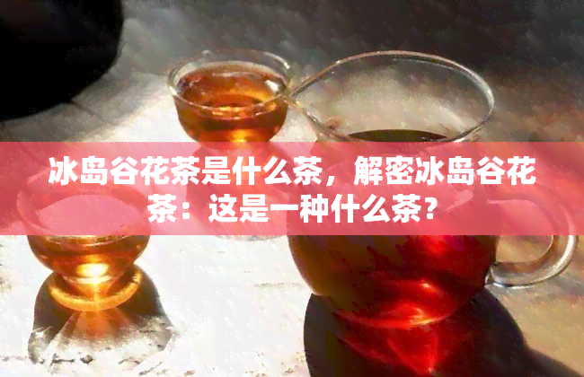 冰岛谷花茶是什么茶，解密冰岛谷花茶：这是一种什么茶？