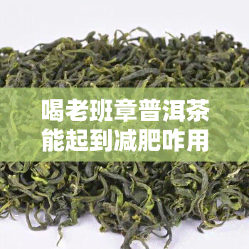 喝老班章普洱茶能起到减肥咋用吗，探究：喝老班章普洱茶能否帮助减肥？