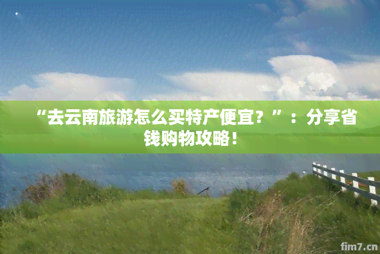 “去云南旅游怎么买特产便宜？”：分享省钱购物攻略！