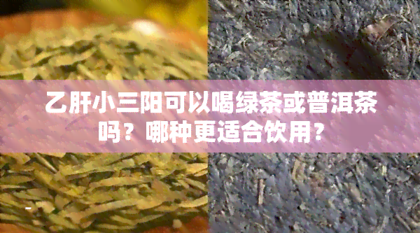 乙肝小三阳可以喝绿茶或普洱茶吗？哪种更适合饮用？