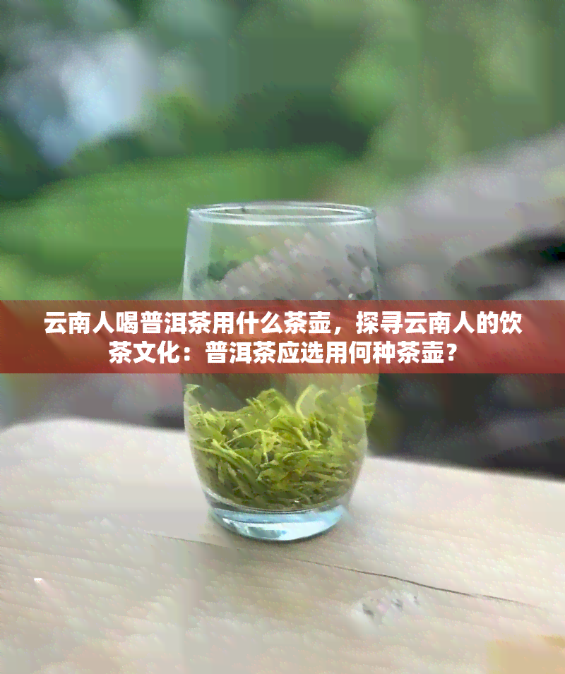 云南人喝普洱茶用什么茶壶，探寻云南人的饮茶文化：普洱茶应选用何种茶壶？