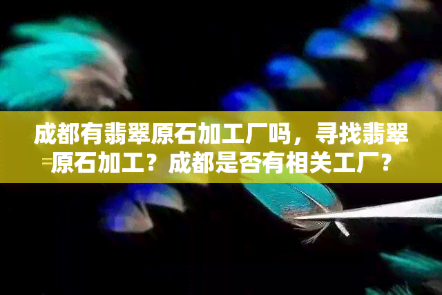 成都有翡翠原石加工厂吗，寻找翡翠原石加工？成都是否有相关工厂？