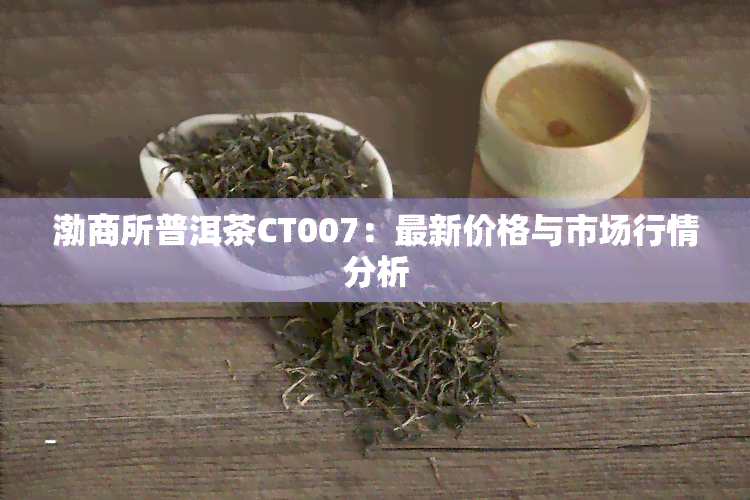 渤商所普洱茶CT007：最新价格与市场行情分析