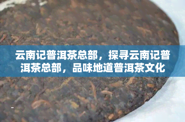 云南记普洱茶总部，探寻云南记普洱茶总部，品味地道普洱茶文化