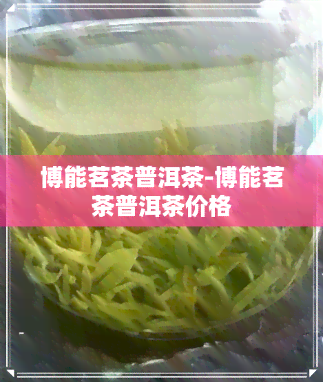 博能茗茶普洱茶-博能茗茶普洱茶价格