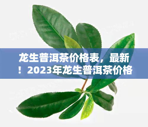 龙生普洱茶价格表，最新！2023年龙生普洱茶价格表全解析，一文看懂