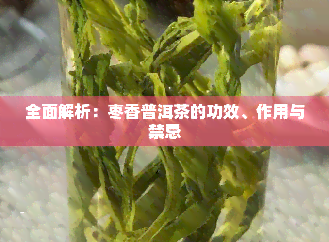 全面解析：枣香普洱茶的功效、作用与禁忌