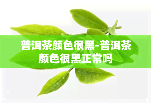 普洱茶颜色很黑-普洱茶颜色很黑正常吗