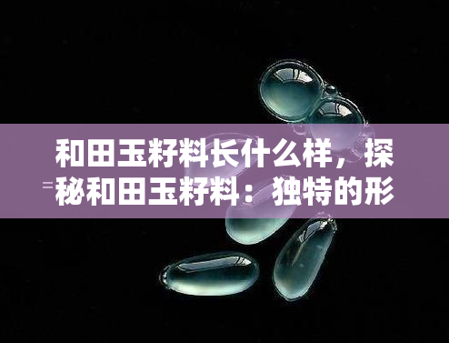 和田玉籽料长什么样，探秘和田玉籽料：独特的形态与魅力