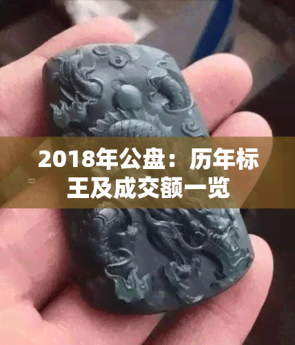 2018年公盘：历年标王及成交额一览