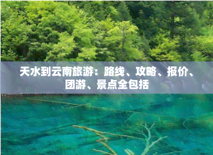 天水到云南旅游：路线、攻略、报价、团游、景点全包括