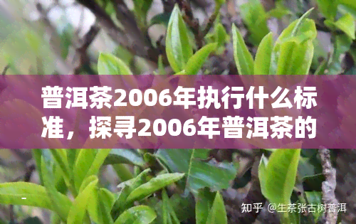 普洱茶2006年执行什么标准，探寻2006年普洱茶的标准，了解其背后的故事