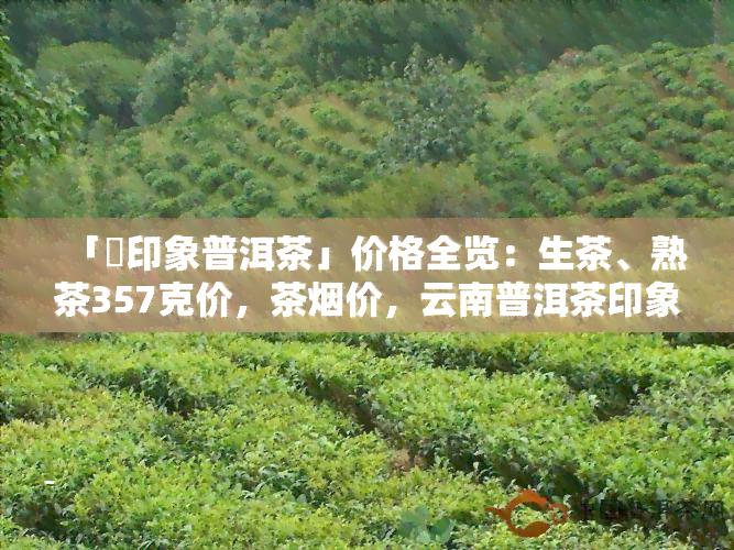 「瑧印象普洱茶」价格全览：生茶、熟茶357克价，茶烟价，云南普洱茶印象牌每包价