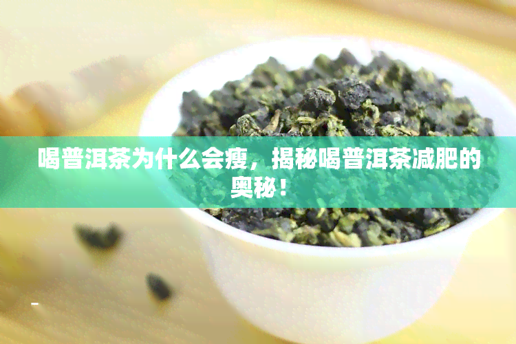 喝普洱茶为什么会瘦，揭秘喝普洱茶减肥的奥秘！