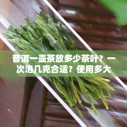 普洱一壶茶放多少茶叶？一次泡几克合适？使用多大容量的壶？价格如何计算？附图解