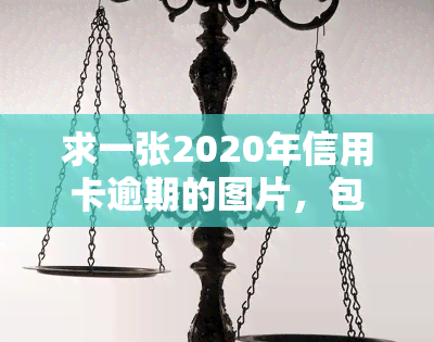 求一张2020年信用卡逾期的图片，包括欠款图片、卡通图片和2021年的逾期图片。