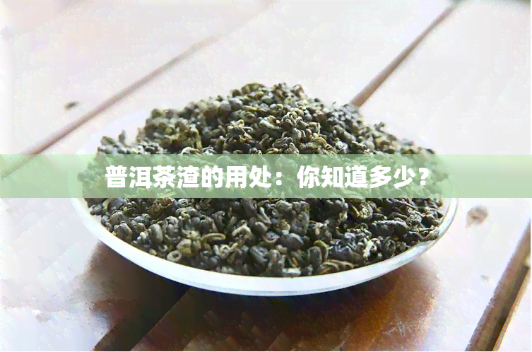 普洱茶渣的用处：你知道多少？