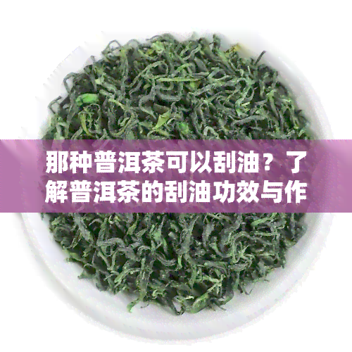 那种普洱茶可以刮油？了解普洱茶的刮油功效与作用！