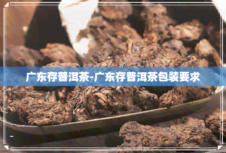 广东存普洱茶-广东存普洱茶包装要求