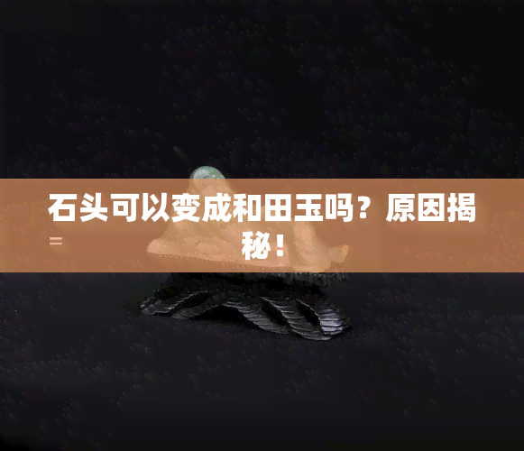 石头可以变成和田玉吗？原因揭秘！