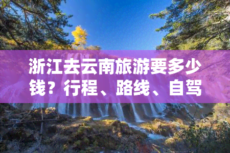 浙江去云南旅游要多少钱？行程、路线、自驾全攻略及是否需要隔离一网打尽！