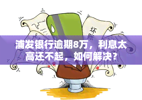 浦发银行逾期8万，利息太高还不起，如何解决？