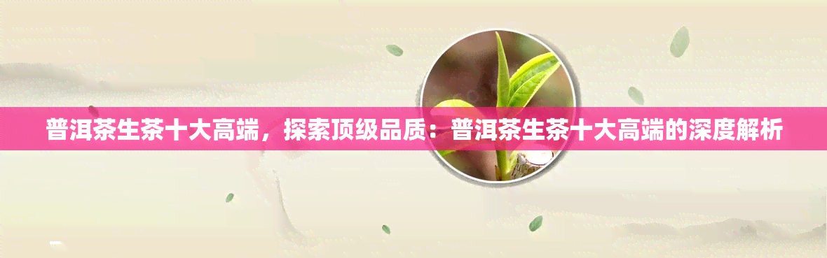 普洱茶生茶十大高端，探索顶级品质：普洱茶生茶十大高端的深度解析