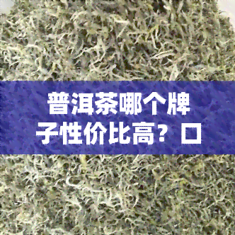 普洱茶哪个牌子性价比高？口感与品质的双重保障！