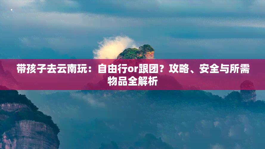 带孩子去云南玩：自由行or跟团？攻略、安全与所需物品全解析