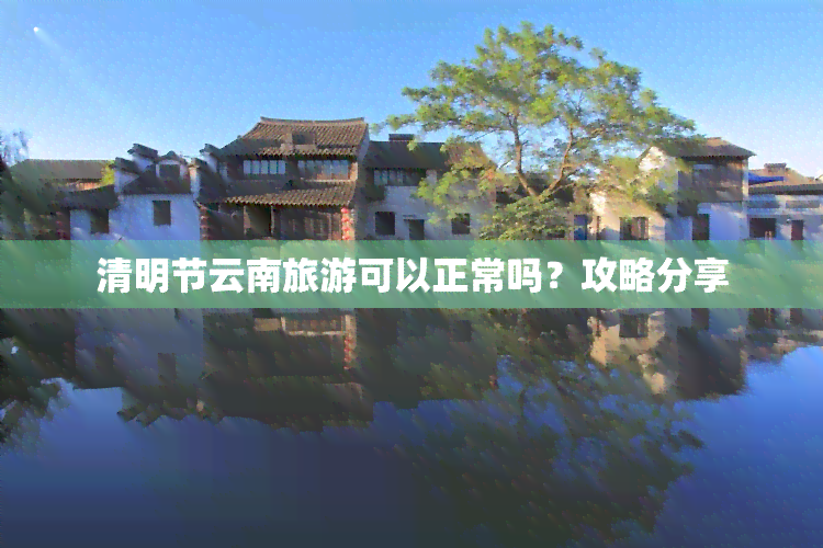 清明节云南旅游可以正常吗？攻略分享