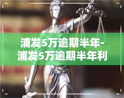 浦发5万逾期半年-浦发5万逾期半年利息多少