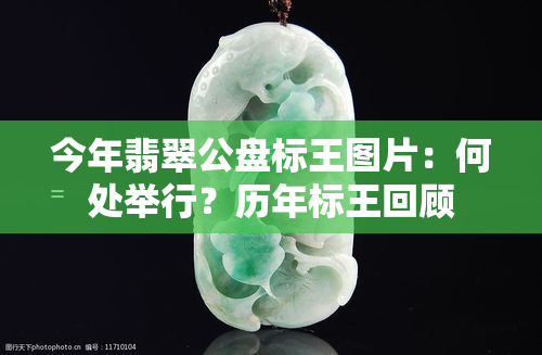 今年翡翠公盘标王图片：何处举行？历年标王回顾