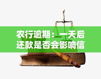 农行逾期：一天后还款是否会影响信用？逾期费用、处理方式及能否减免？多久会进入起诉阶？逾期记录在中保留多长时间？