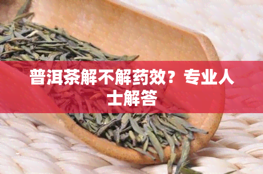 普洱茶解不解药效？专业人士解答