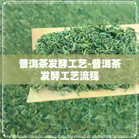 普洱茶发酵工艺-普洱茶发酵工艺流程