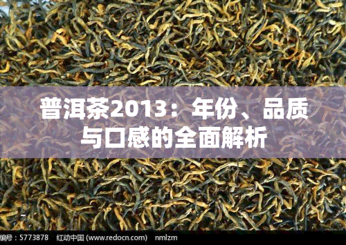 普洱茶2013：年份、品质与口感的全面解析