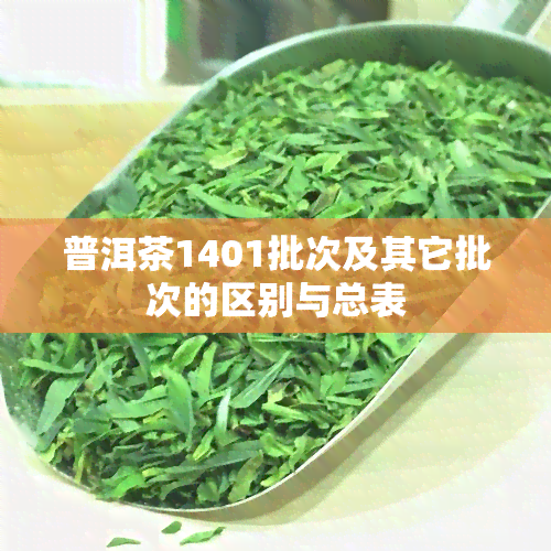 普洱茶1401批次及其它批次的区别与总表