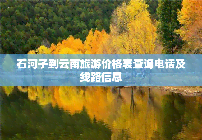 石河子到云南旅游价格表查询电话及线路信息