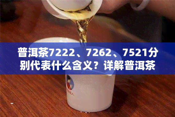 普洱茶7222、7262、7521分别代表什么含义？详解普洱茶编号的含义