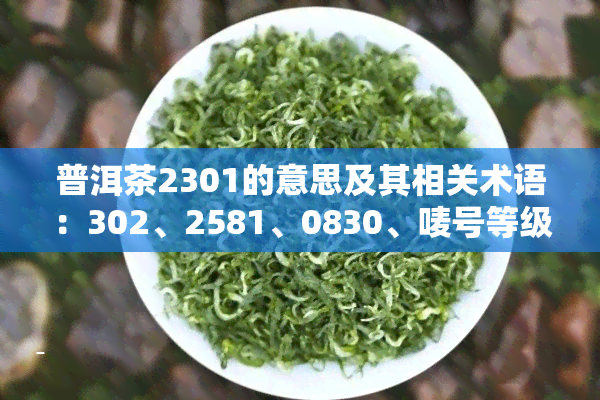 普洱茶2301的意思及其相关术语：302、2581、0830、唛号等级、001和GB22111的价格解析
