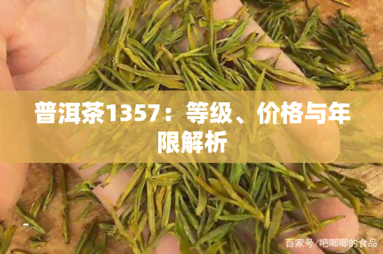 普洱茶1357：等级、价格与年限解析