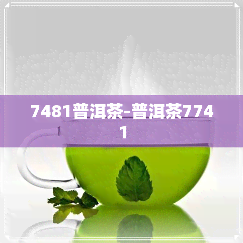 7481普洱茶-普洱茶7741