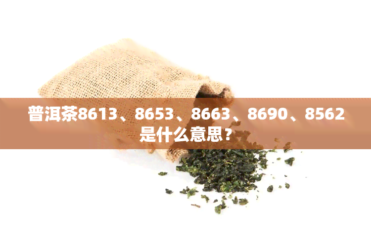普洱茶8613、8653、8663、8690、8562是什么意思？