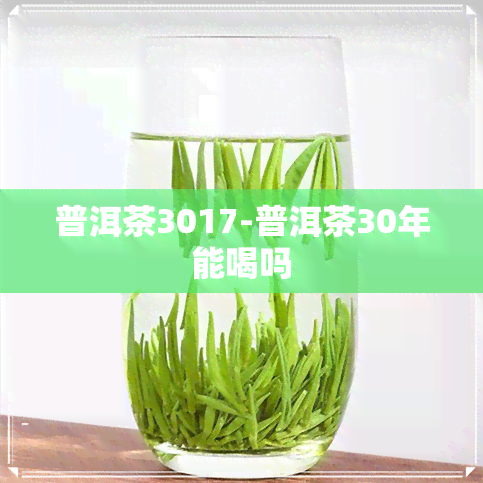 普洱茶3017-普洱茶30年能喝吗