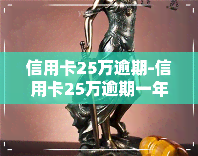 信用卡25万逾期-信用卡25万逾期一年未还款会是多少钱0