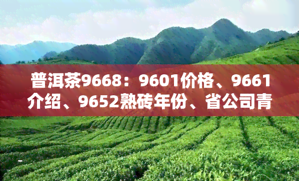 普洱茶9668：9601价格、9661介绍、9652熟砖年份、省公司青饼及96年相关知识