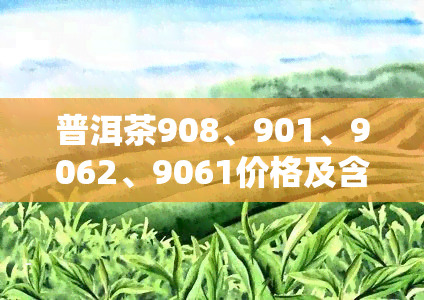 普洱茶908、901、9062、9061价格及含义全解