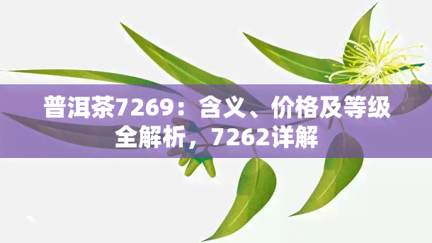 普洱茶7269：含义、价格及等级全解析，7262详解