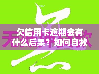 欠信用卡逾期会有什么后果？如何自救避免严重后果