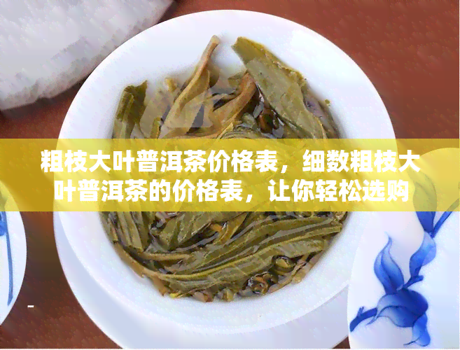 粗枝大叶普洱茶价格表，细数粗枝大叶普洱茶的价格表，让你轻松选购